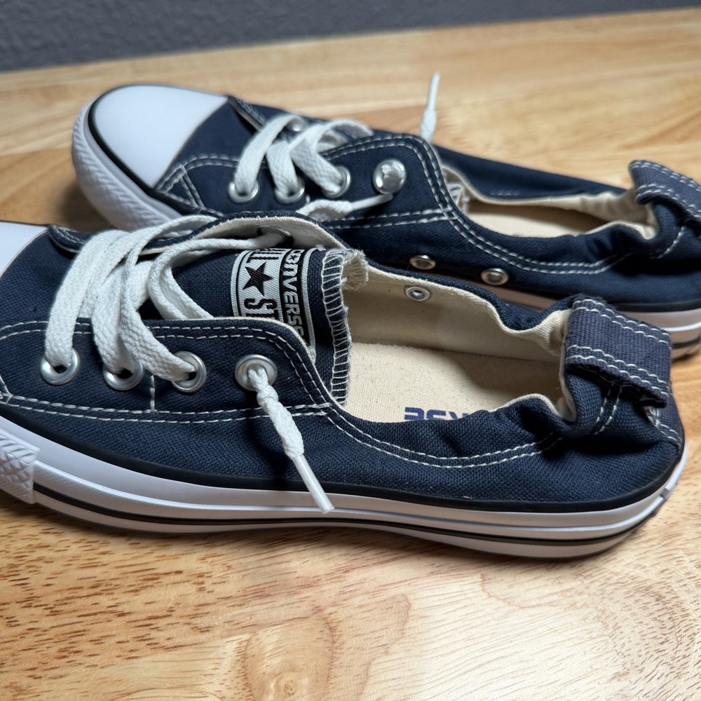 Women’s 6.5 Converse Chuck Taylor All Star Shoreline Slip On Navy Blue Sneakers - Picture 4 of 6